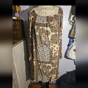 NWT Cato Dress Long Bell Sleeves Flowy Size Xlarge Hippie Boho